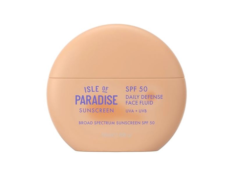 Isle Of Paradise Daily Defense Face Fluid Broad Spectrum Sunscreen, SPF 50, 1.69 fl oz/50 mL