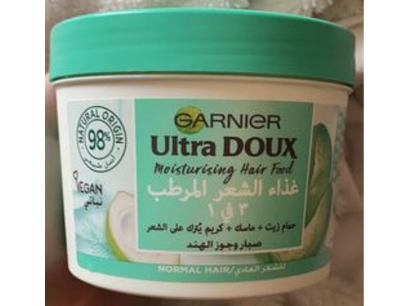 Garnier Ultra Doux Moisturising Hair Food 3-In-1, Aloe Vera, 390 mL