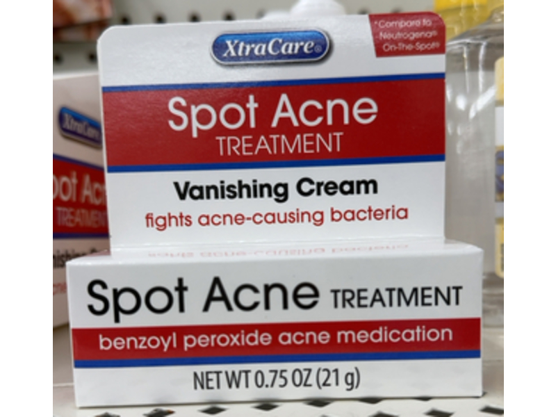 Xtra Care Spot Acne Treatment Vanishing Cream, Benzoyl Peroxide, 0.75 oz/21 g
