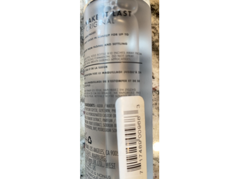 Milani Make It Last Original Setting Spray, 2.03 fl oz/60 mL