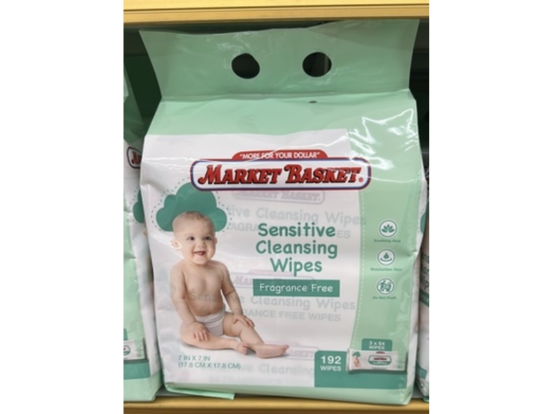 Market Basket Cleansing wipes, 192 Count