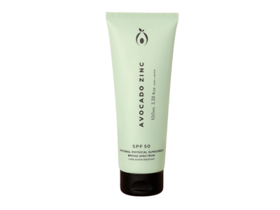 Avocado Zinc Natural Physical Sunscreen, SPF 50, 3.38 fl oz/100 mL