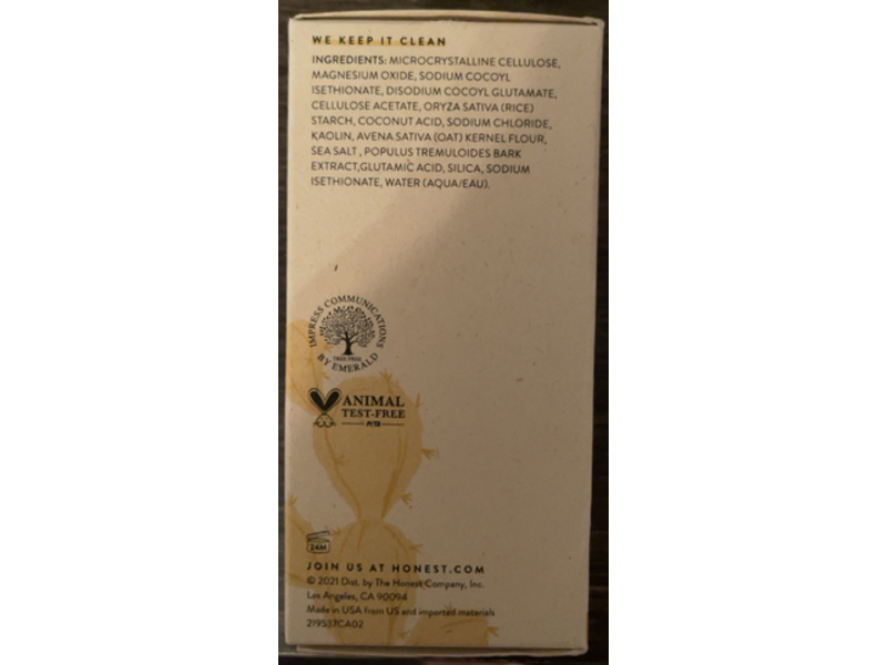 Honest Beauty Skin Sweep Exfoliating Powder Cleanser, 1.4 oz/40 g