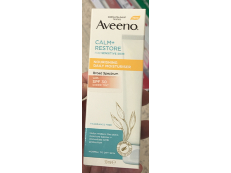 Aveeno Calm+ Restore Nourishing Daily Moisturizer, SPF 30, 50 mL