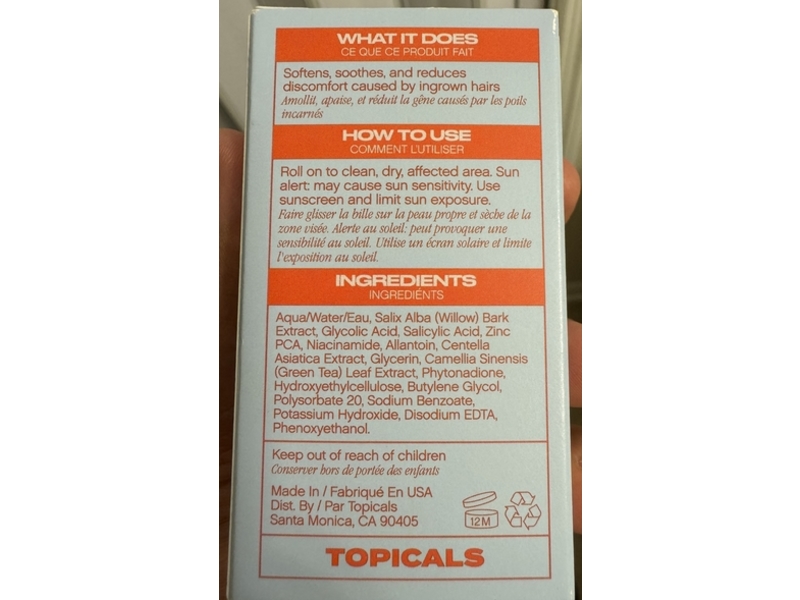 Topicals High Roller Ingrown Tonic, 1.7 fl oz/50 mL