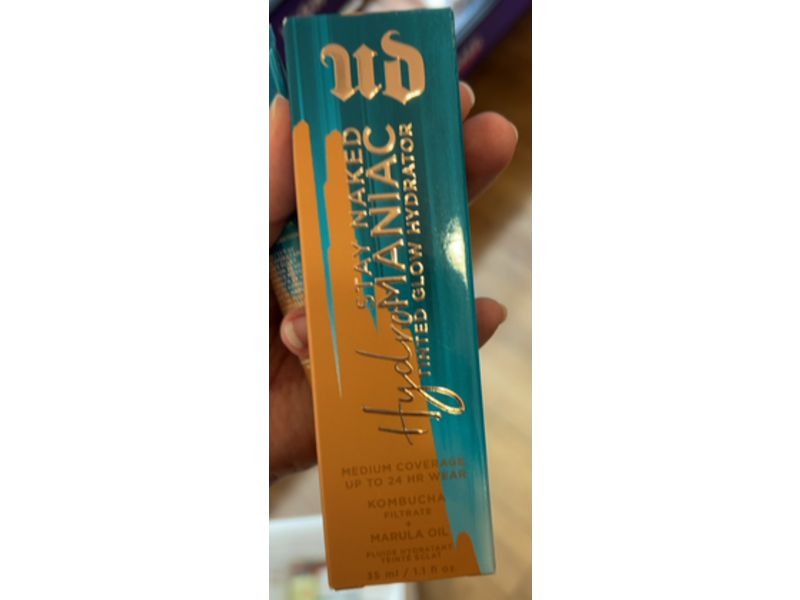 Urban Decay Stay Naked Hydromaniac Tinted Glow, 60 Medium Dark Warm, 1.1 fl oz/35 mL