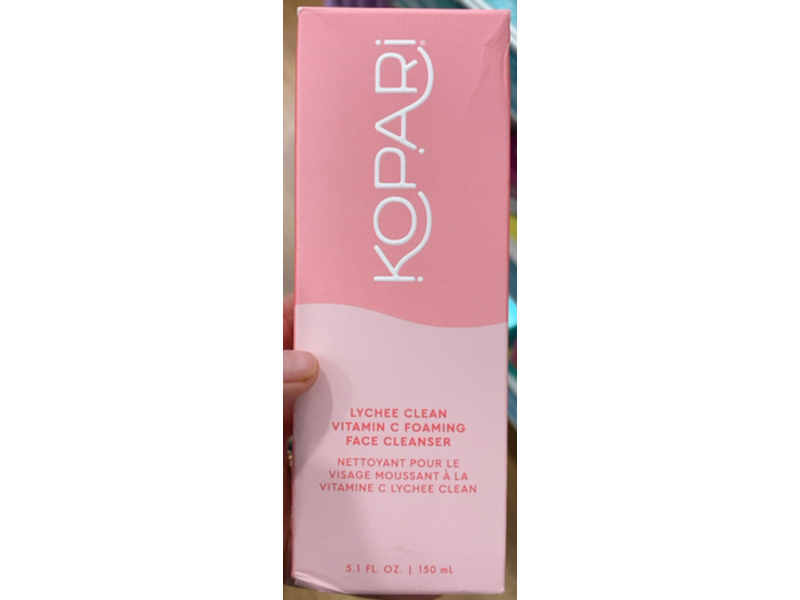 Kopari Lychee Clean Foaming Face Cleanser, Vitamin C, 5.1 fl oz/150 mL