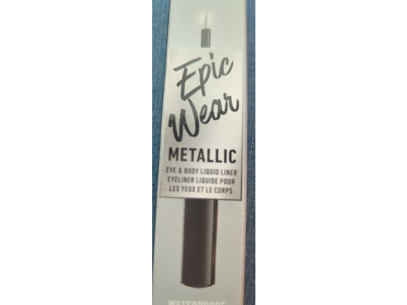 NYX Professional Makeup Epic Wear Metallic Eye & Body Liquid Liner, Silver Metal