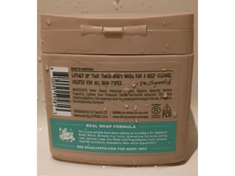 Dr. Squatch Men's Natural Body Wash, Coconut Castaway, 8 fl oz/236 mL