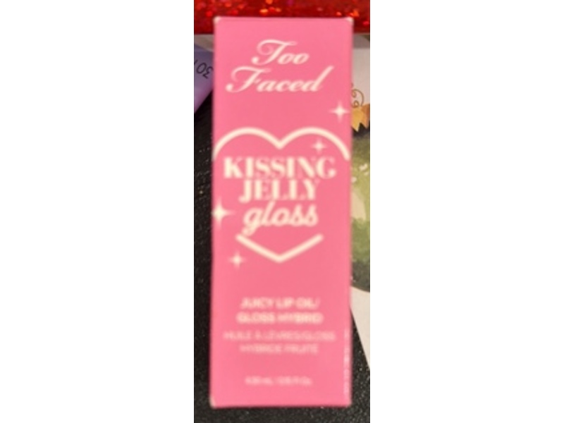 Too Faced Kissing Jelly Lip Oil Gloss, Bubblegum, 0.15 fl oz/4.5 mL