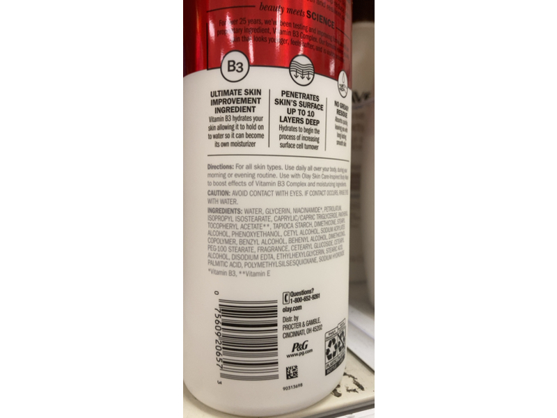Olay Regenerist Body Lotion, Niacinamide, 17 fl oz/502 mL