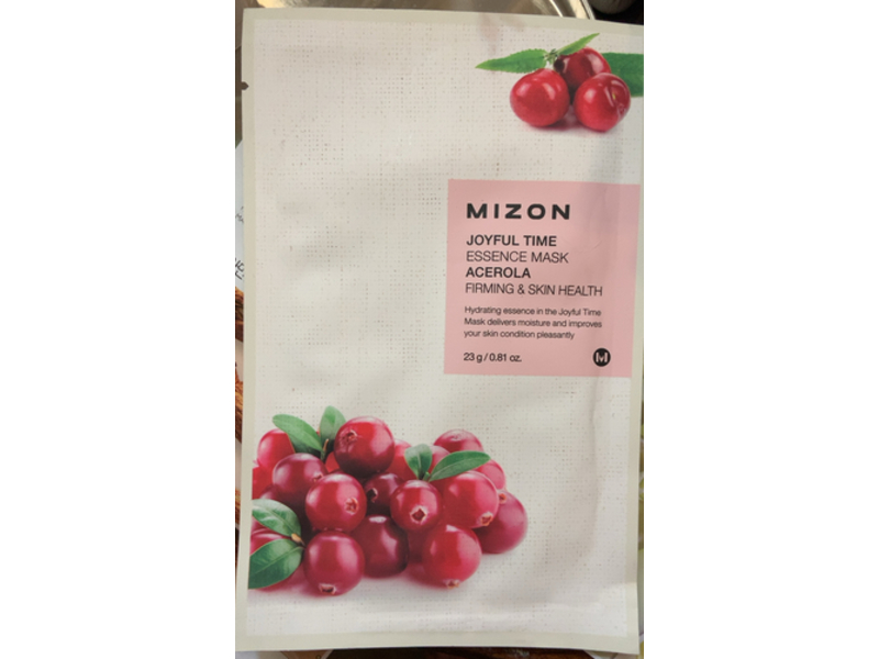 Mizon Joyful Time Essence Mask, Acerola, 0.81 oz/23 g