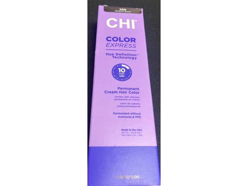 Chi Color Express Permanent Cream Hair Color, X5N Medium Brown, 3 oz/85 g