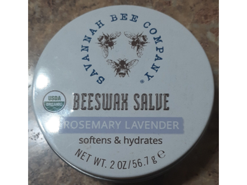 Savannah Bee Company Beeswax Salve , Rosemary Lavender, Softens & Hydrates, 2 oz/56.7 g