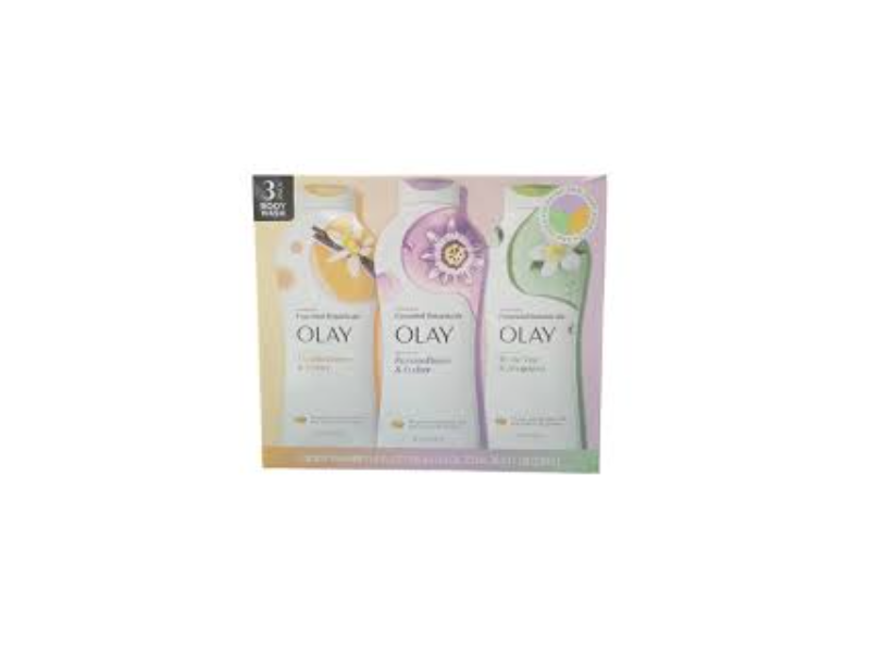 Olay Body Wash Set, Vanilla Cream & Honey + Passionflower & Lychee + White Tea & Bergamot, 23.6 fl oz/700 mL