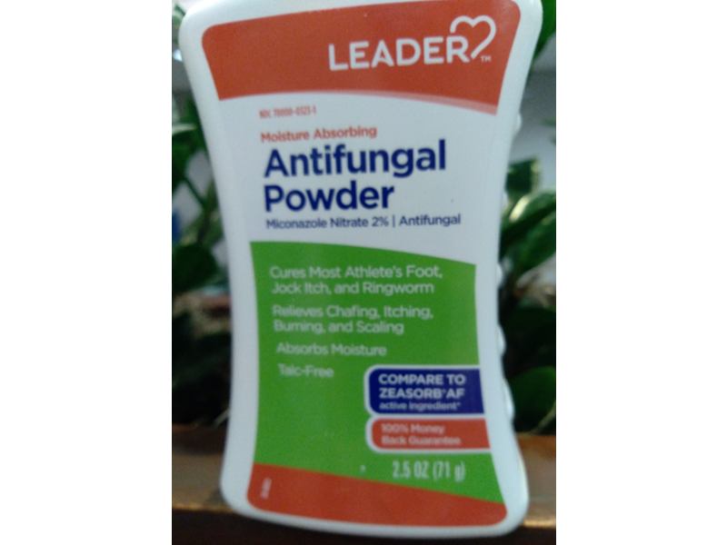 Leader Moisture Absorbing Antifungal Powder, 2.5 oz/71 g