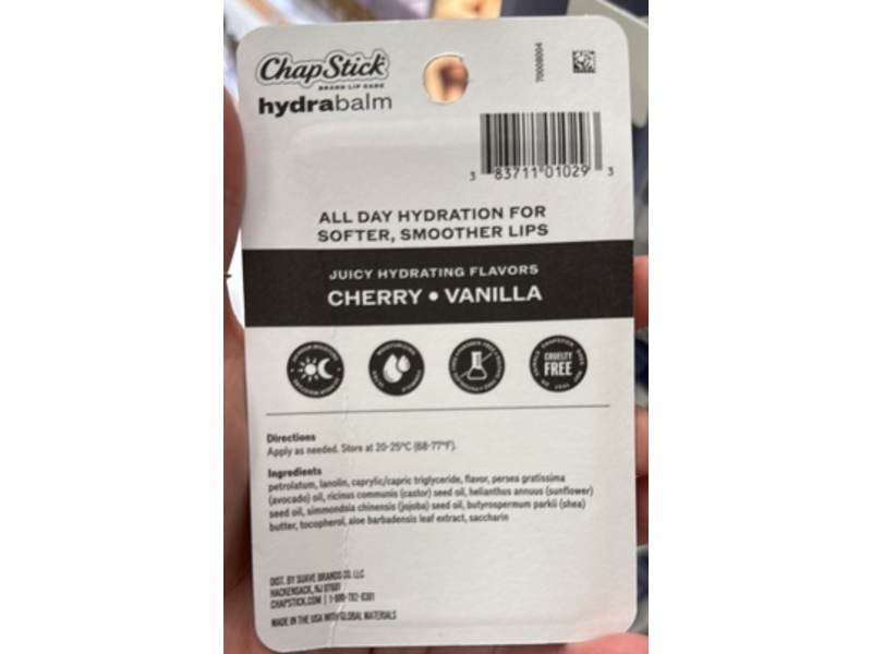 Chapstick Hydrabalm Lip Balm Set, Cherry + Vanilla, 0.35 oz/10 g