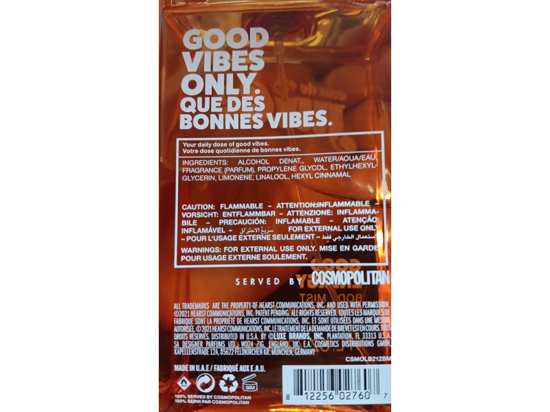 Eau De Juice Good Energy Body Mist, 8 fl oz/236 mL