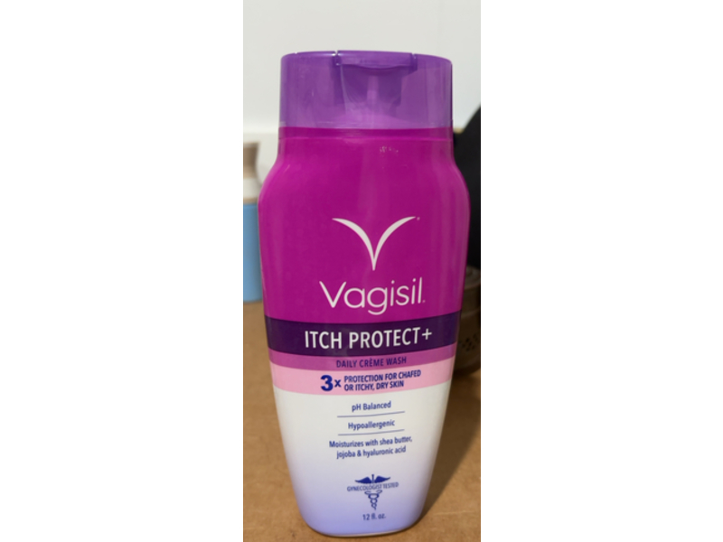 Vagisil Itch Protect + Daily Wash Creame, Shea Butter+ Jojoba & Hyaluronic Acid, 12 fl oz
