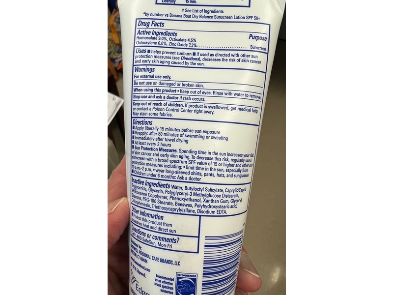 Banana Boat Simply Protect Sensitive Mineral Enriched Sunscreen Lotion, SPF 50+, 6 fl oz/177 mL