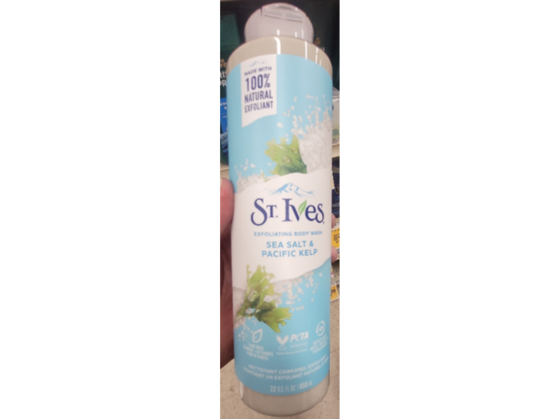 St. Ives Exfoliating Body Wash, Sea Salt & Pacific Kelp, 22 fl oz/650 mL