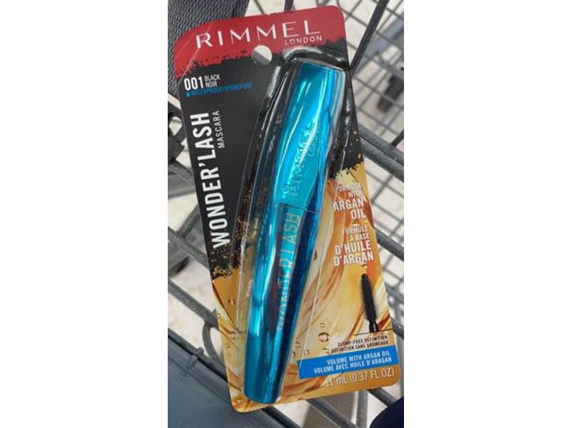 Rimmel London Wonderful Wonder' Lash Mascara, 001 Black Noir, 0.37 fl oz/11 ml