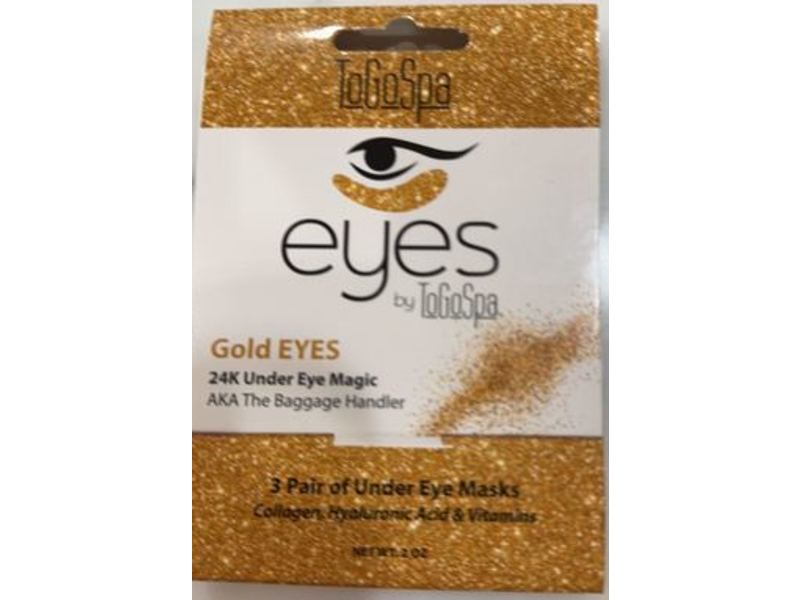 ToGoSpa Golden EYES, 24k Magic Under Eye Mask, 2 oz