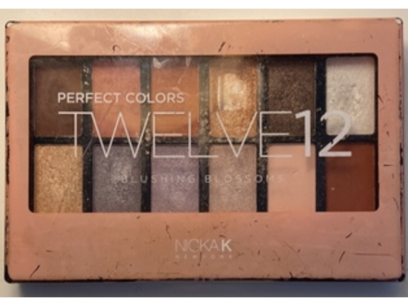 Nicka K New York Perfect Colors Twelve12 Eyeshadow Palette, Blushing Blossoms, 0.35 oz/10 g