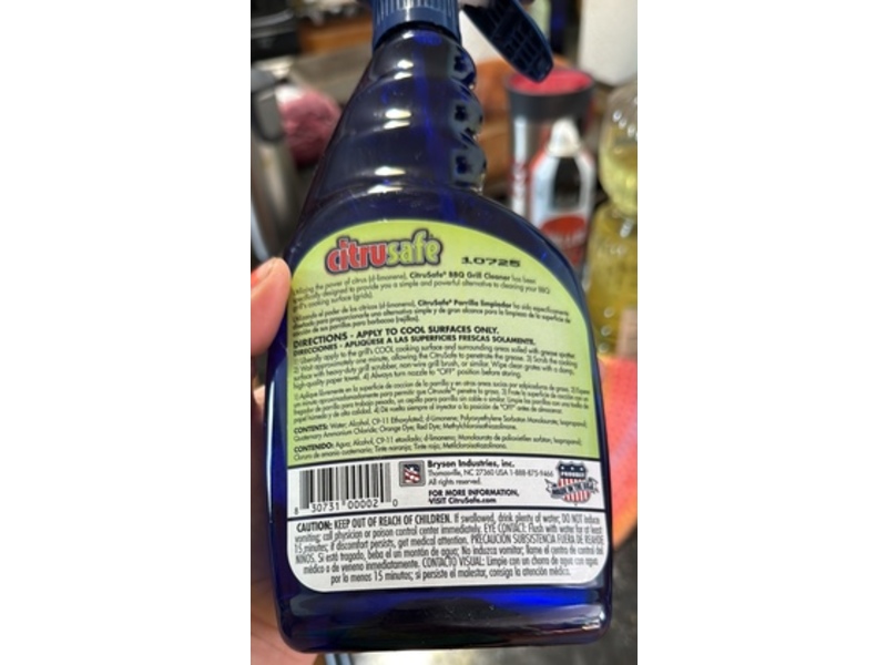 Citrusafe BBQ Grill Cleaner, 23 fl oz/680 L