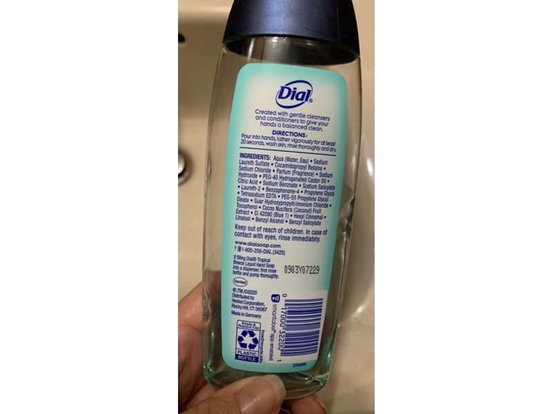Dial Hand Soap, Tropical Breeze, 8.5 fl oz/250 mL