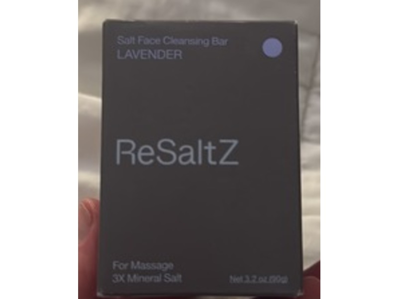 ReSaltZ Face Cleansing Bar, Lavender, 3.2 oz/90 g