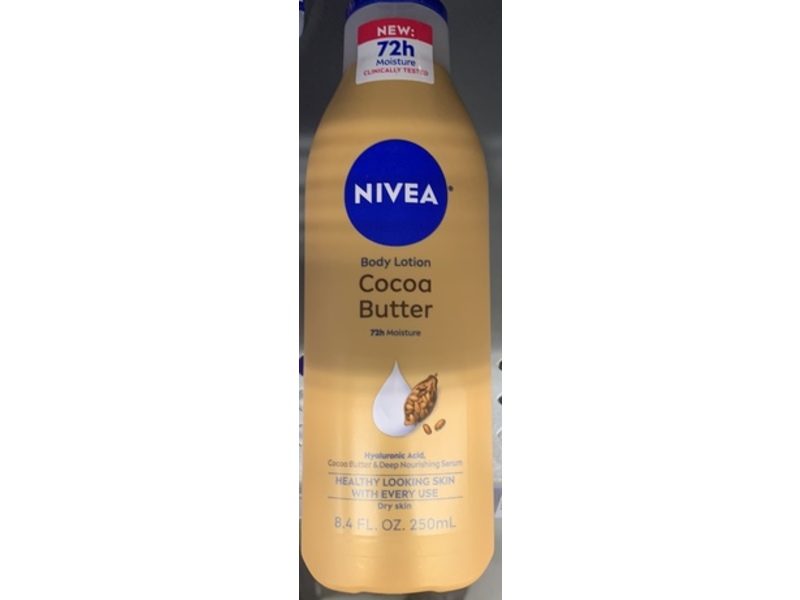 Nivea Body Lotion, Cocoa Butter, 8.4 fl oz/250 mL