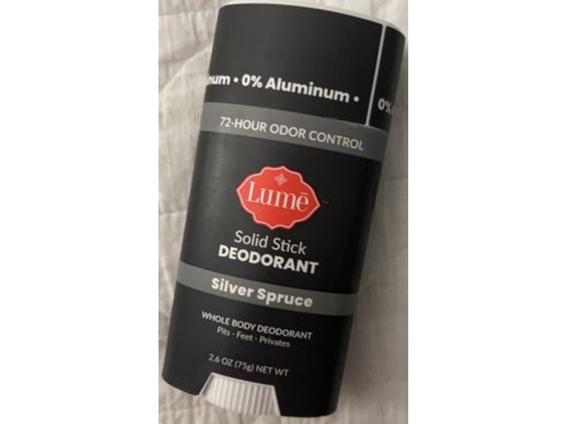 Lume Solid Stick Deodorant, Silver Spruce, 2.6 oz/75 g
