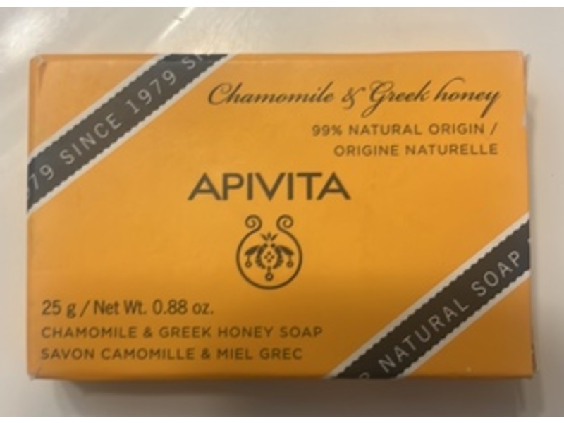 Apivita Natural Soap, Chamomile & Greek Honey, 0.88 oz/25 g