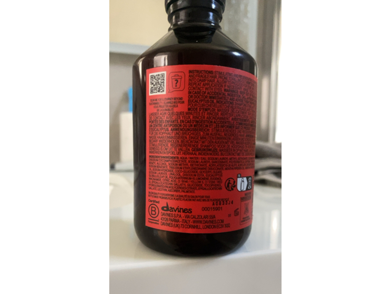 Davines Naturaltech Energizing Shampoo, 8.45 fl oz /250 mL