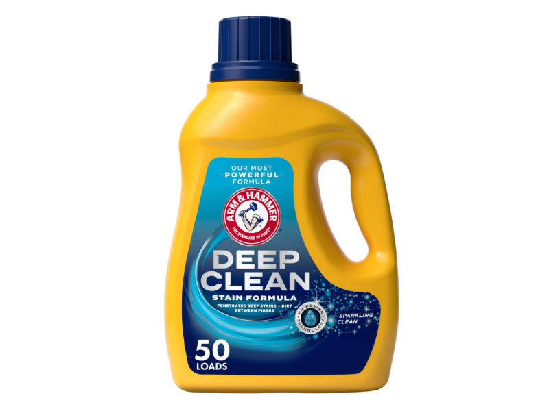 Arm & Hammer Deep Clean Stain Formula, Sparkling Clean, 50 Loads, 75 fl oz/2.21 L