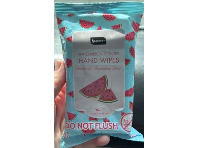 b-pure Hand Wipes, Watermelon Scented, 20 Count
