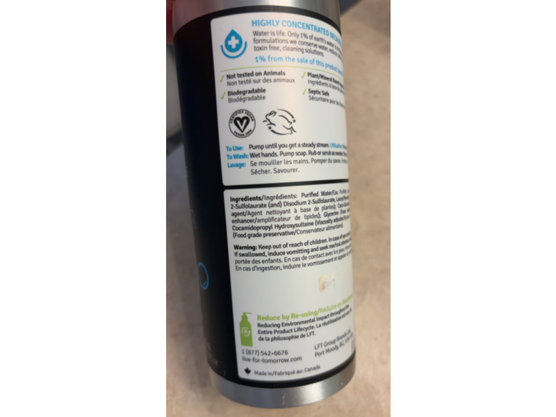 Live For Tomorrow Clean Mitts Hand Soap, 16.9 fl oz/500 mL