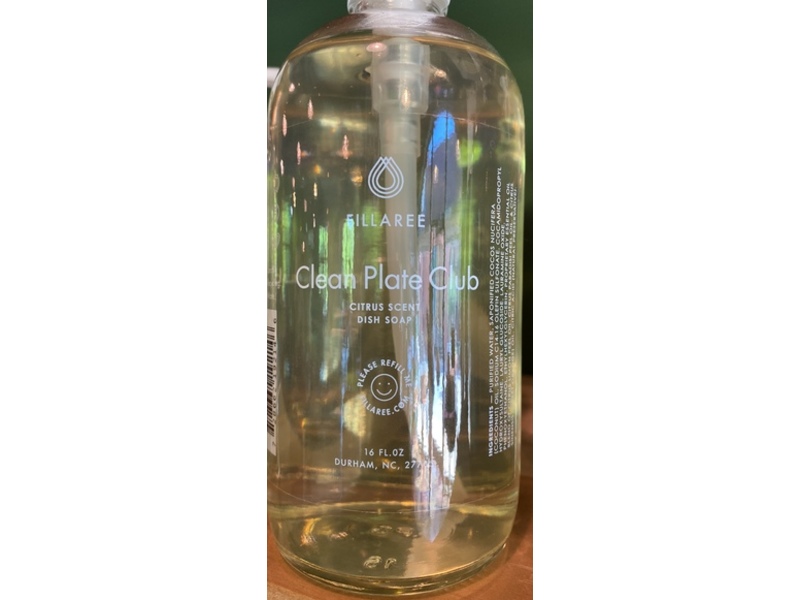 Fillaree Clean Plate Club Dish Soap, Citrus Scent, 16 fl oz
