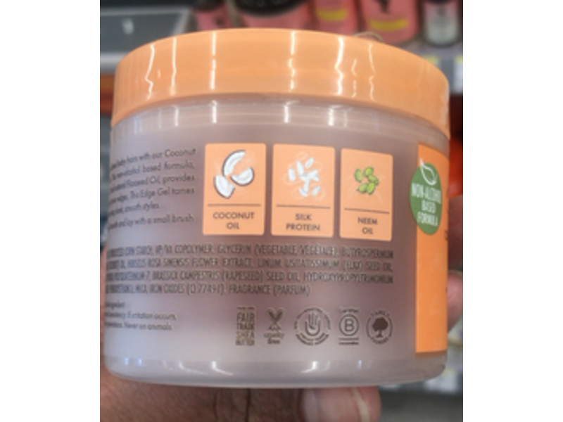 SheaMoisture Flaxseed Edge Control Gel, Coconut & Hibiscus + Flaxseed, 3.5 oz/99 g