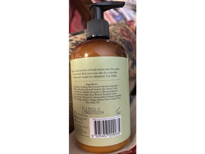 Terra Firma Lemon & Lime Body Lotion, 12.67 fl oz/360 mL