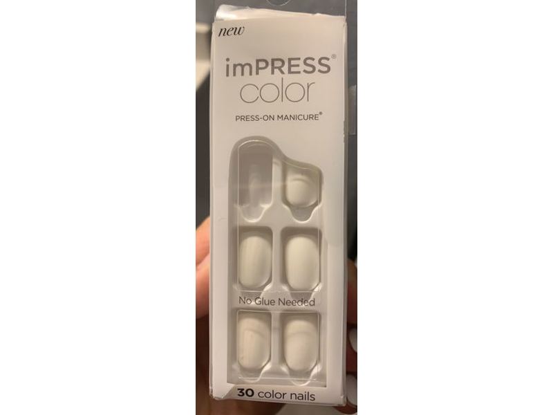 Impress Color Press-On Manicure Nail, Frosting, 30 Count