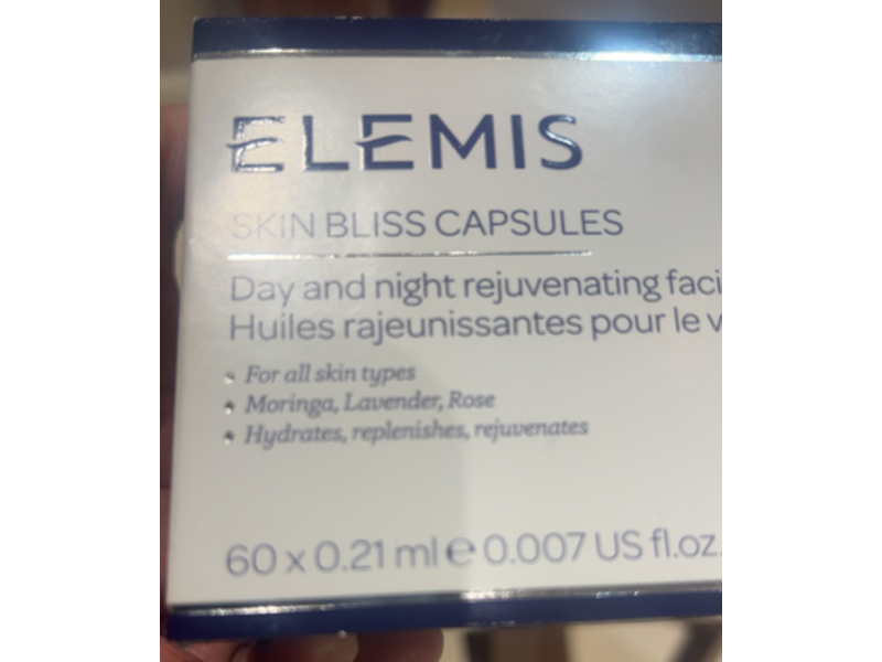 Elemis Day & Night Rejuvenating Facial Oil Skin Bliss Capsules, 0.007 fl oz/0.21 mL, 60 Count
