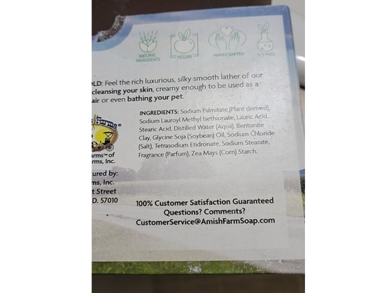 Amish Farms 4 In 1 Bar Soap, 40 oz, 6 Count