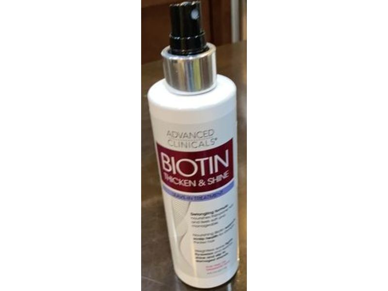 Advanced Clinicals Biotin Thicken & Shine Leave In Treatment, 8 fl oz/237 mL