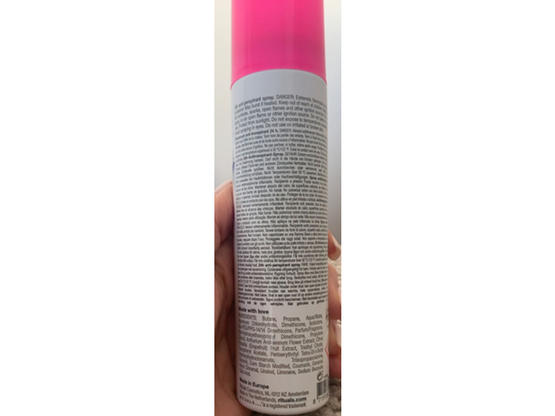 Rituals Anti - Perspirant Spray, Famingo Flower & Pink Grapefruit, 3.3 fl oz/100 mL