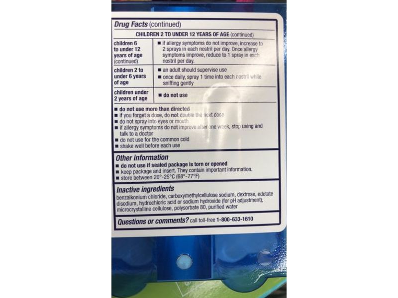 Nasacort Allergy 24Hr Nasal Spray, Non-Drowsy, Scent-Free, Alcohol-Free, 0.37 fl oz/10.8 mL, 60 Count