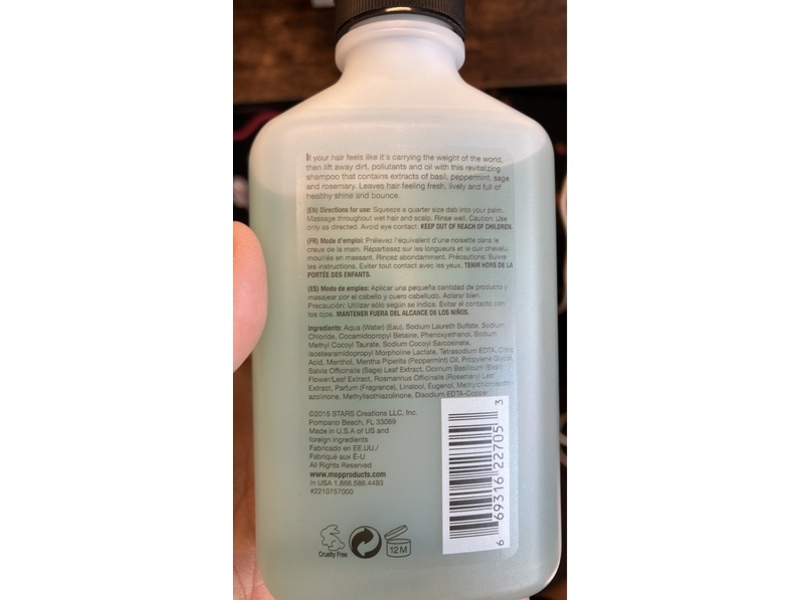 MOP Revitalizing Shampoo, Basil Mint, 8.45 fl oz/250 mL