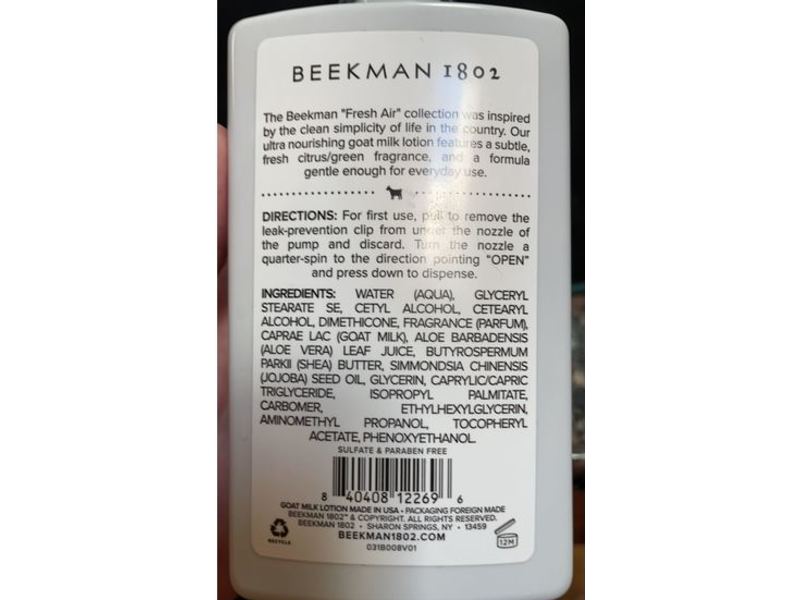 Beekman Fresh Air Goat Milk Lotion, 8.9 fl oz/263 mL