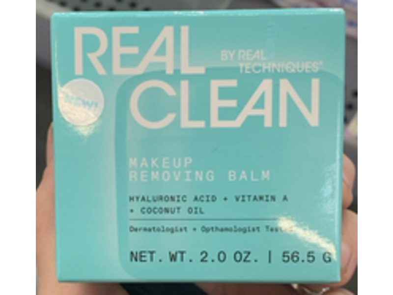 Real Techniques Real Clean Makeup Removing Balm, Hyaluronic Acid + Vitamin A + Coconut Oil, 2.0 oz/56.5 g